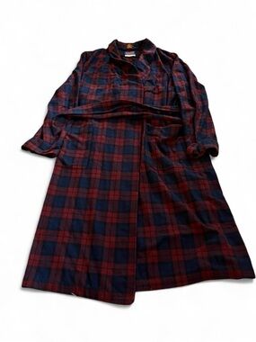 Vintage Pendleton Robe Men’s L Belted Collar 100% Virgin Wool Plaid Pockets